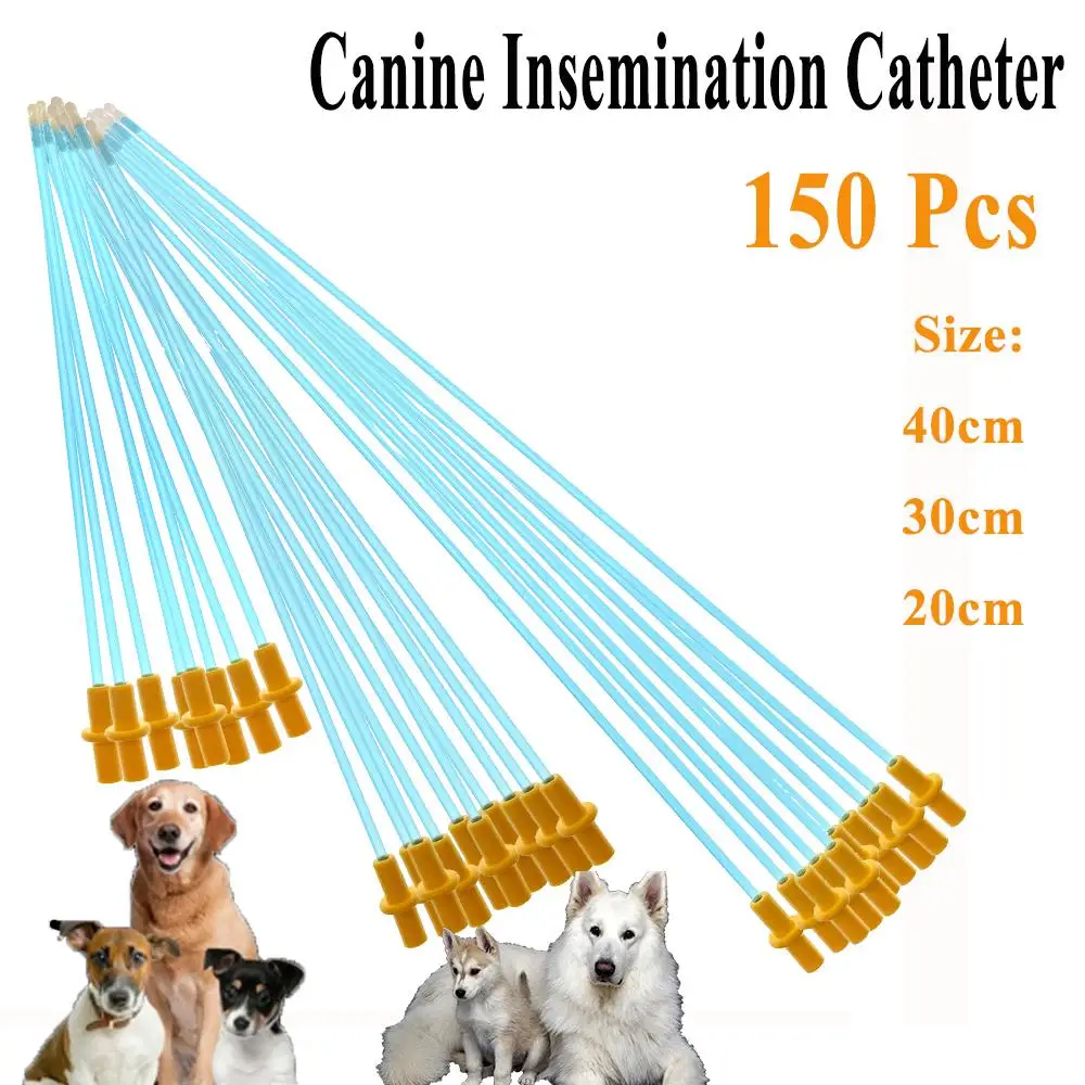 

150PCS Canine Sperm Injection Tube Semen Deposition Artificial Insemination Pet Dog Disposable Vas Deferens Pipe Catheter