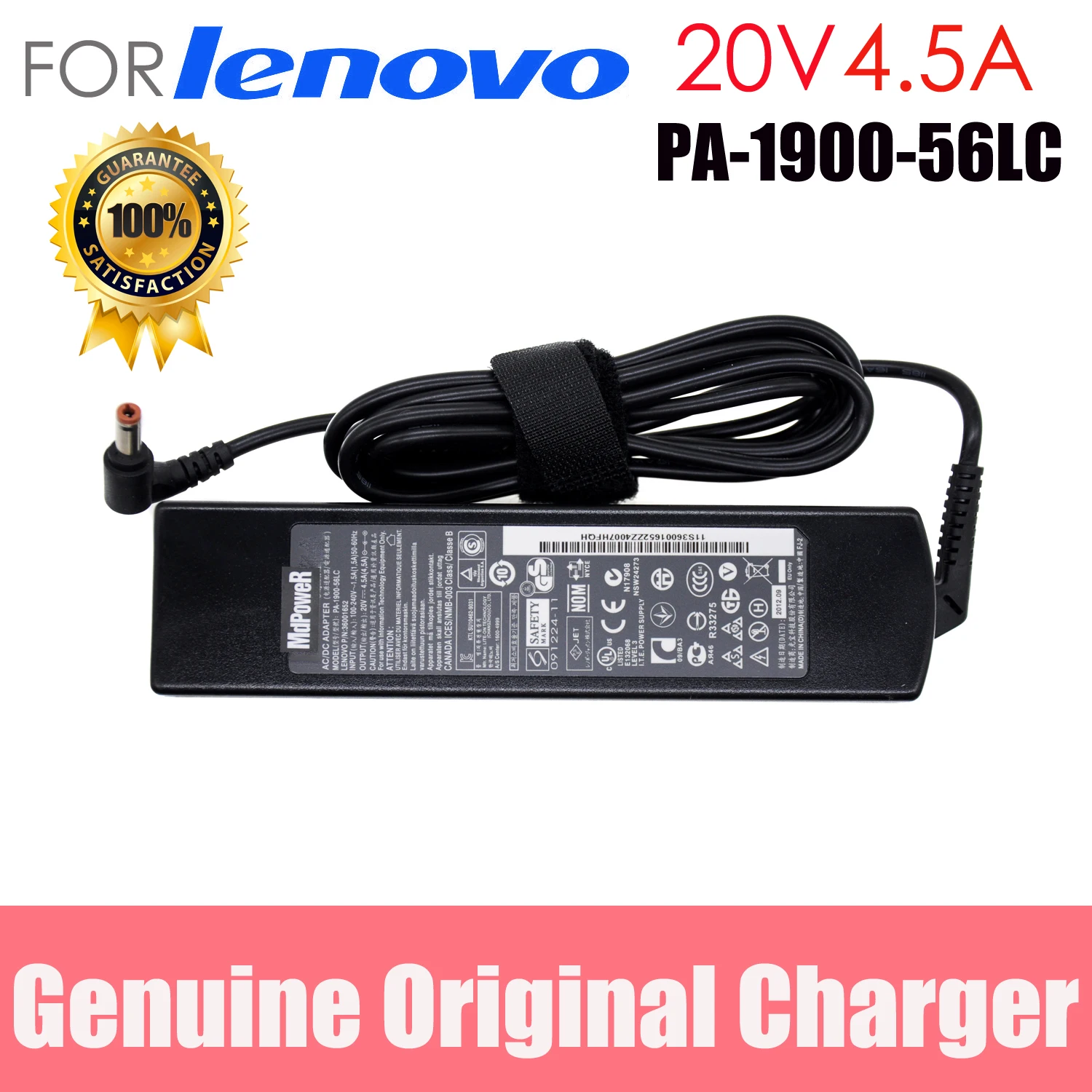 الأصلي 20V 4.5A 90W AC محول شاحن الكمبيوتر المحمول لينوفو E43L E46 E46A E46C E46G E46L E47A E47G E47L E49A E49G E49L G360 G430