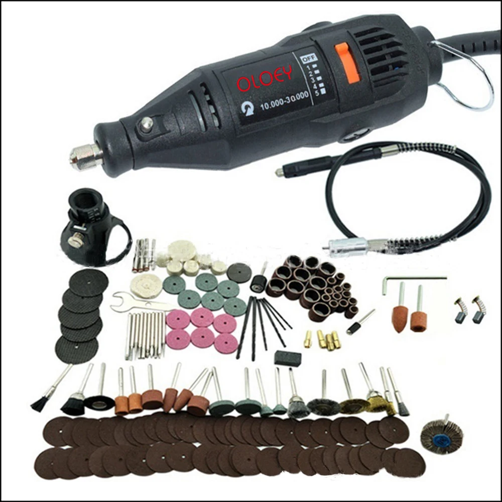 180W Electric Dremel Mini Drill Electric Drill Orbital Polisher  Rotary Tool Grinder  Mini-mill Grinding Machine Drills