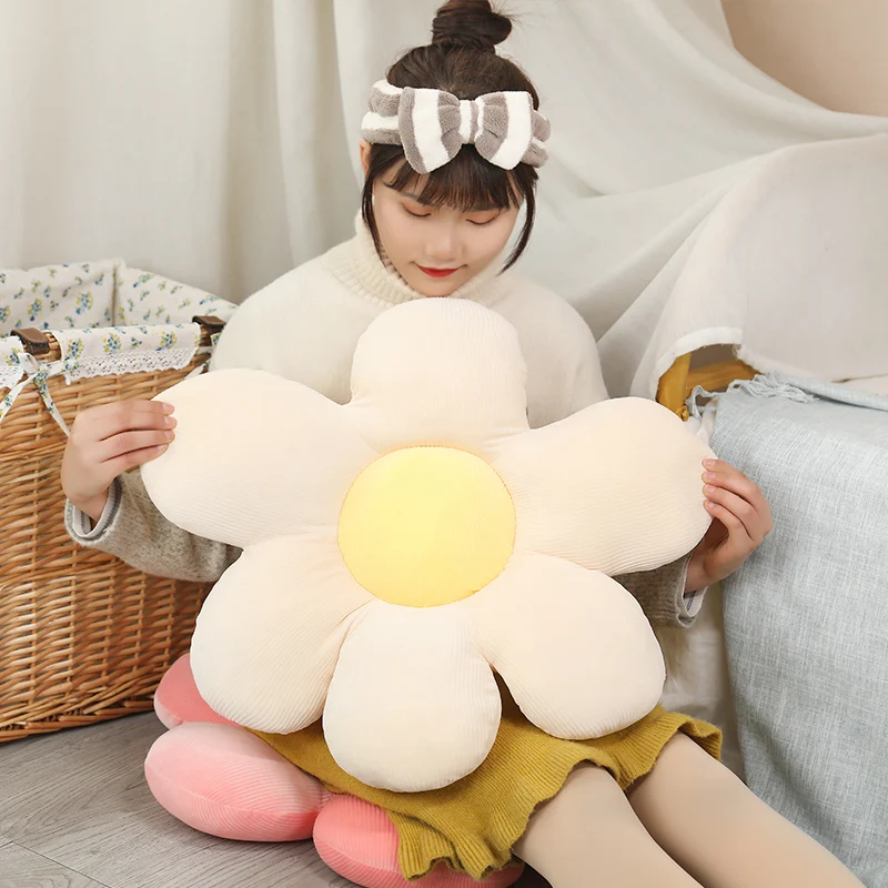 35cm Beautiful Colorful Flower Plush Pillow Toy Soft Cartoon Plant Stuffed Doll Chair Cushion Sofa  Lovers Birthday Gifts images - 6