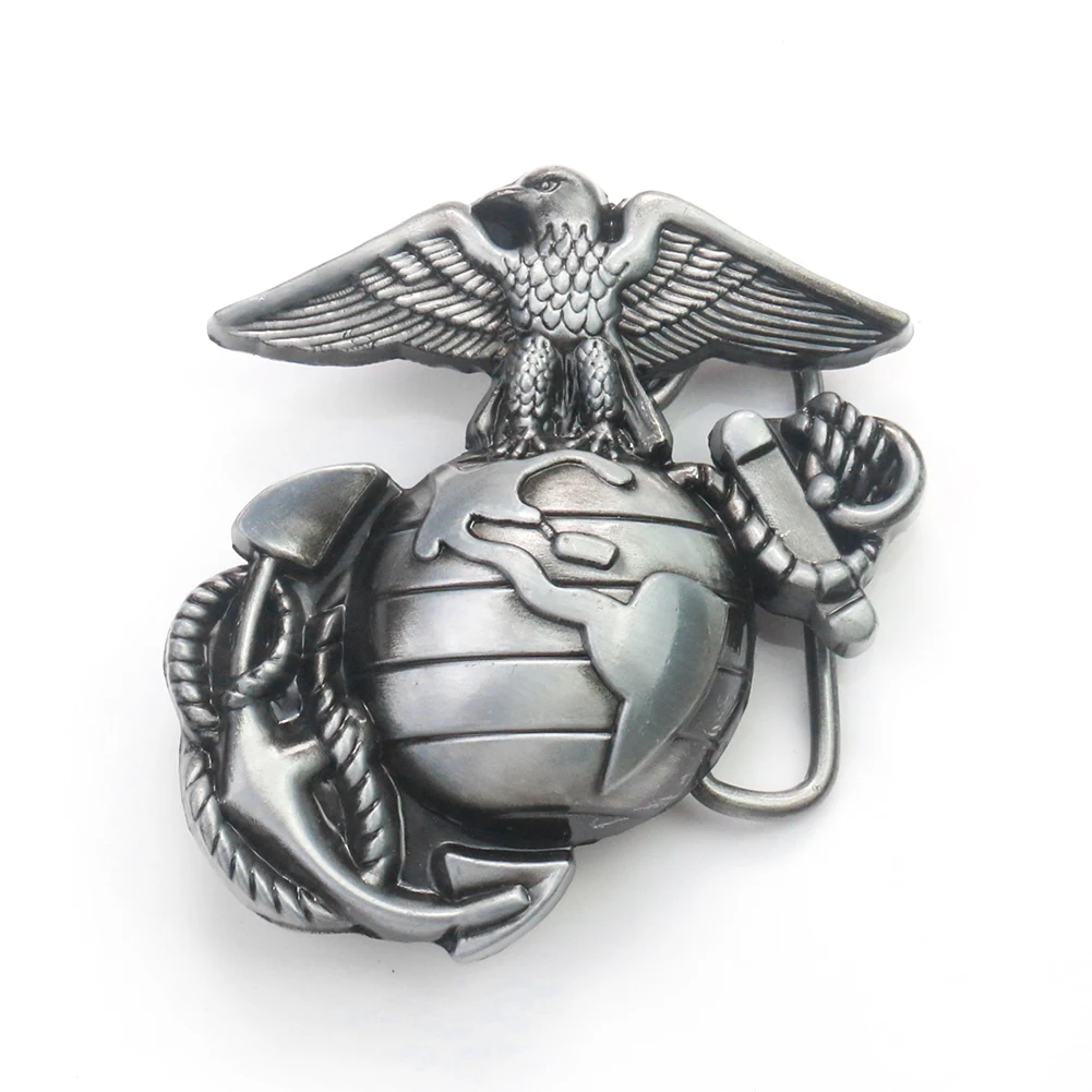 Special Troops United States Marine Corps Belt Buckle Department of The NAVY Eagle Earth Soldier Man Jean Strap Cowboy Accessory