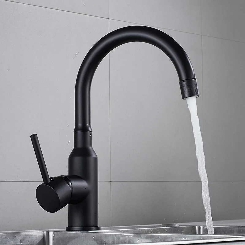 Vidric Tuqiu kitchen faucet Swivel Sink Faucet Black/Chrome/Nickel Total Brass Rotating Hot and Cold Kitchen mixer Water sink fa