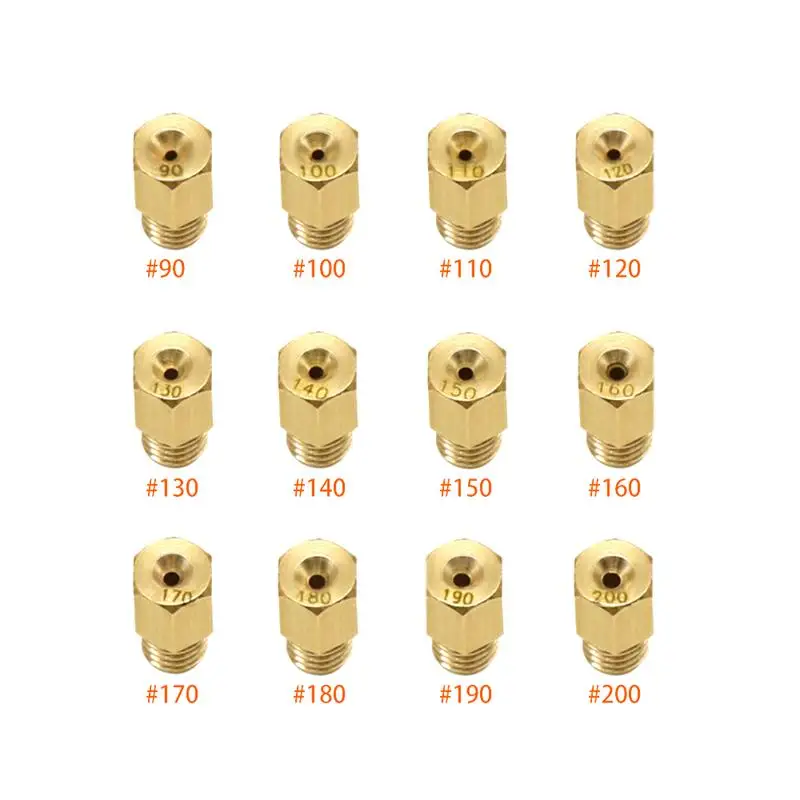 ZSDTRP 10/12pcs Motorcycle VM TM Carburetor Hexagon Main Injectors Nozzle for Mikuni VM TM TMX carb