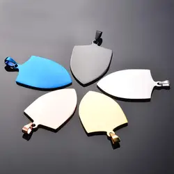 3pcs Stainless Steel Military Army Pendant for Custom Engraving  Dog Tag Wholesale Shield Shape Necklace Jewelry Accessories