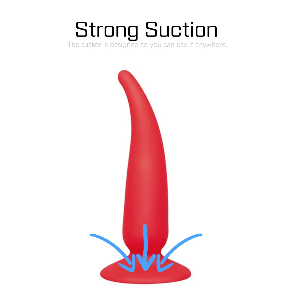 Adult Sex Toys Silicone Anal Plug with Strong Suction Cup Dildo Masturbation Anal Vaginal Stimulator Butt Plug Adult Sex Produt