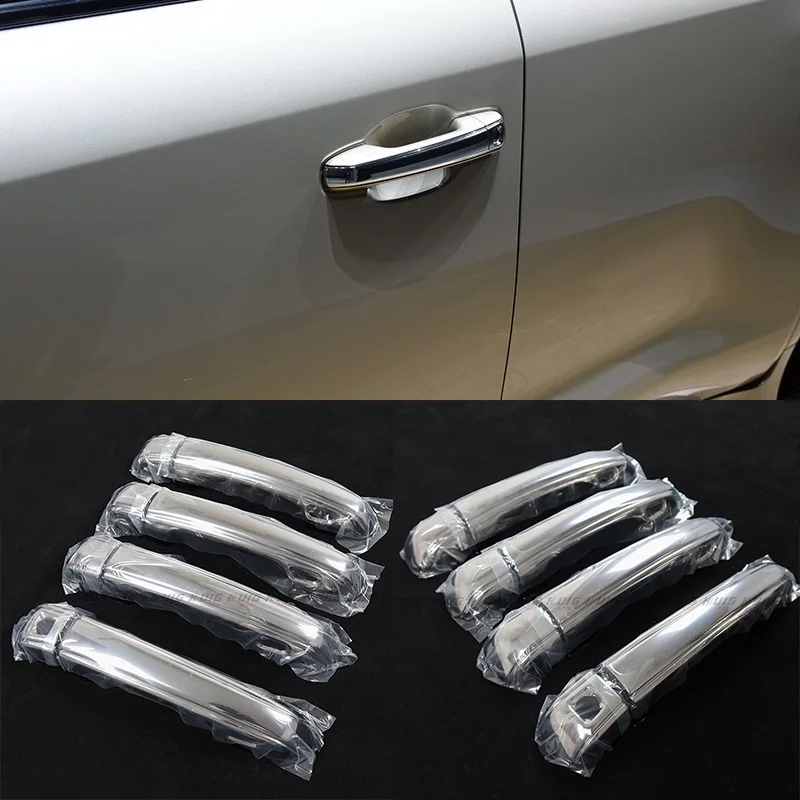 For Lexus LX570 LX 570 2016 2017 2018 Facelift 8pcs Advanced plating material Black titanium Door Handle Cover Trim