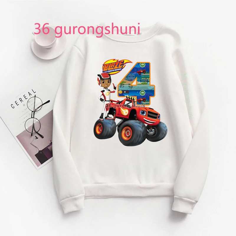 Children Baby Boy Hoodies Kids Clothes girl Boys Clothing Girls Sweatshirts Blaze And The Monster Machines Anime Winter Hoodie