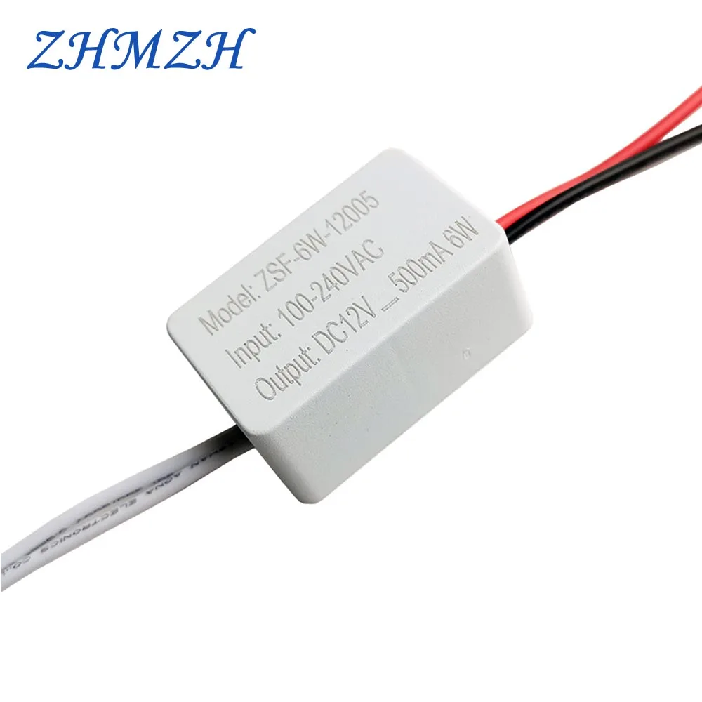Sterownik LED AC220V do DC12V Stałoprądowe stałe napięcie 6W Zasilacz wentylatora 500mA Niskie napięcie do lampy szafkowej