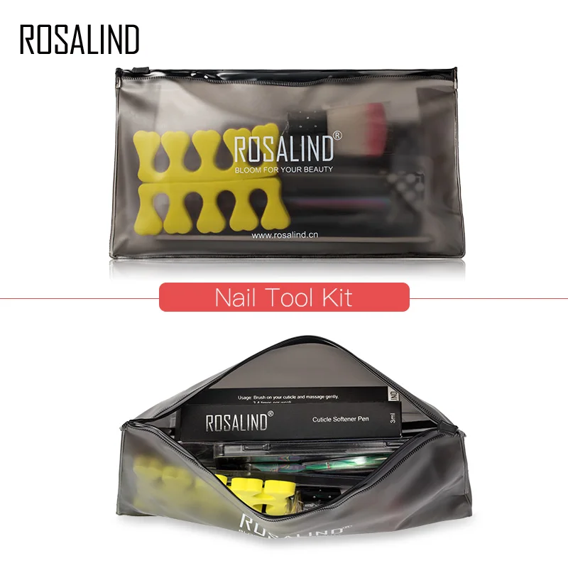 ROSALIND Set Manicure tagliaunghie in acciaio inossidabile forbice cuticola tronchesi accessori per unghie per la rimozione di smalto Gel strumento per la cura delle unghie