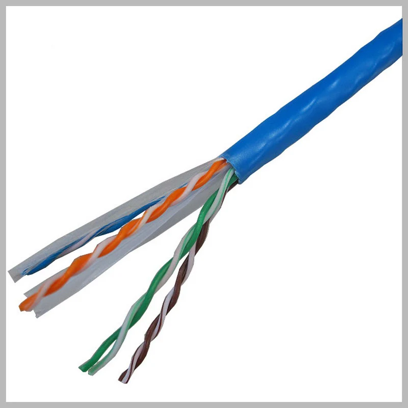 1000ft 305m blue UTP CAT6 cable OFC copper wire box cable shaft RJ45 network twisted pair for engineering-grade Gigabit Ethernet