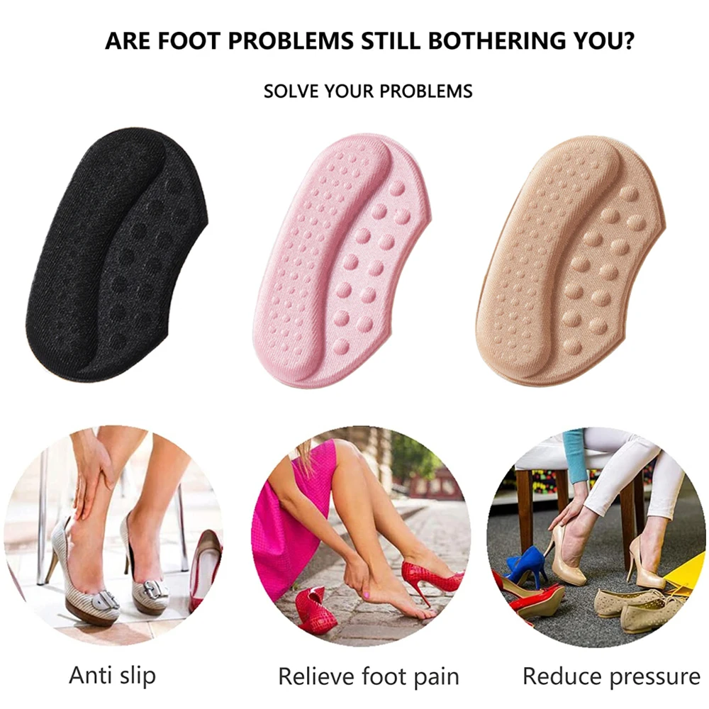 Fuß Ferse Protector Aufkleber für frauen Schuhe Ferse Schmerzen Relief Kissen Polsterung für High Heels Einsätze Einstellen Schuh Größe füllstoff