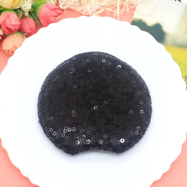 14 Stück runde, gepolsterte Ohrapplikationen 9,5 cm Bastelzubehör für Kleidung, Nähzubehör, DIY Haarspangen-Accessoires – Detail 2