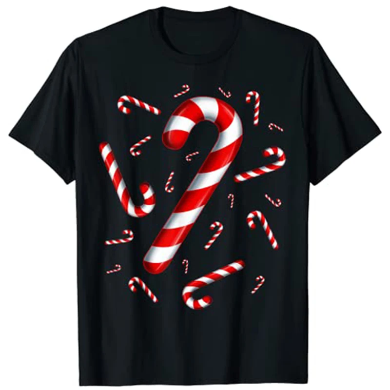 Candy Cane Merry and Bright Red White Candy-Costume T-Shirt