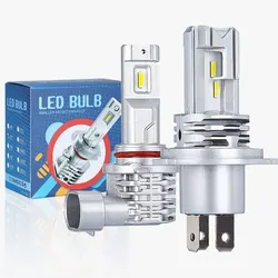 자동차 9005 9006 미니 LED 램프, H4, H11, 880 안개등 전구, M4 LED 헤드라이트, 12V, 3000K, 오토바이 헤드라이트, 2 개