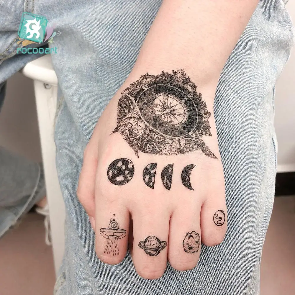 Waterproof Temporary Tattoo Sticker Flower Rose Fake Tatto Flash Tatoo Hand Arm Foot Back Tato Body Art For Girl Women Men image 2