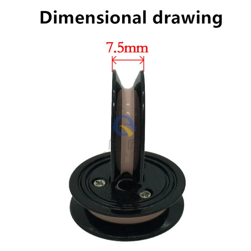 Roda de rosqueamento combinada para o rolo de guia de enrolamento 30mm fio têxtil tensão arma de pagamento-fora do suporte cerâmica plástico roda de guia z1002