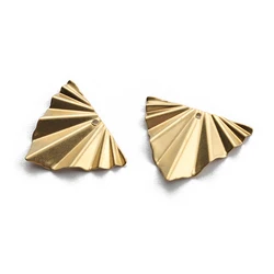 10pcs Brass Charms 29x22mm Triangle Leaf Charms Pendant Hanging Earring Charms For Jewelry Making DIY Findings Crafts