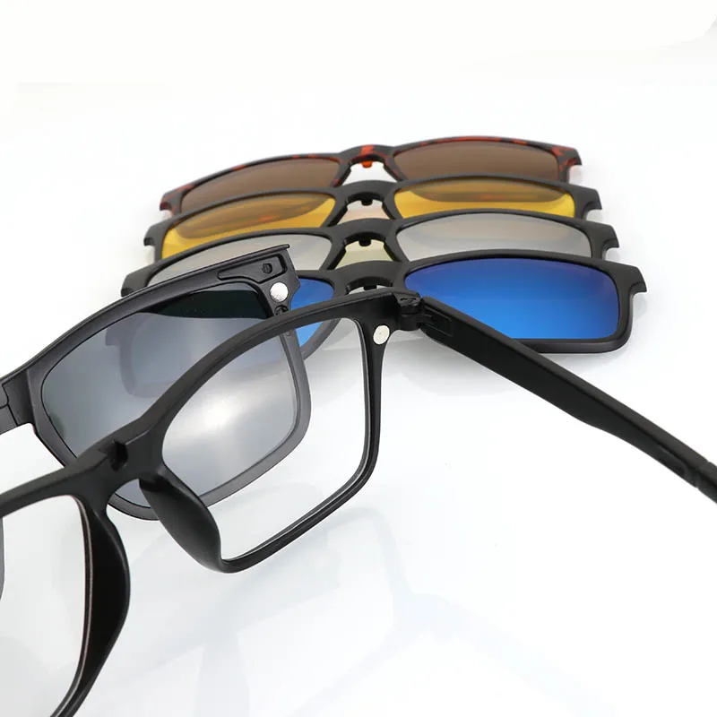 Polarized Sunglasses Finished Myopia Eyewear Optical Eyeglasses Frame Men Belt Magnet 5 Clip Sunglasses Myopia Glasses Frame