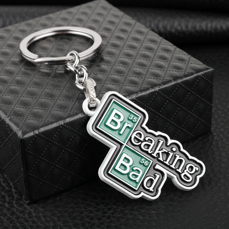 TV Breaking Bad Metal Keychain Letter Logo Walter White Key Chain for Women Men Car Keyring Chaveiro Jewelry Christmas Gift
