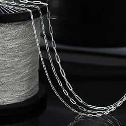 10cm 100% 925 Sterling Silver Necklace Bracelets Tail Chains 2.3/3.1/3.6mm S925 Silver Extension Chains DIY Jewelry Accessories