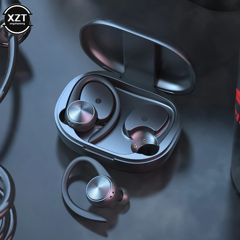 Bluetooth-совместимые Беспроводные спортивные наушники с микрофоном, IPX5 водонепроницаемые наушники с крючками, Hi-Fi стерео музыкальные наушники для телефона