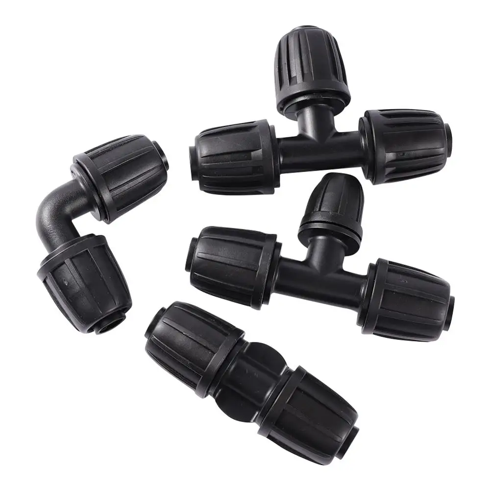 

16mm PE Pipe Locked Nuts Connectors Garden Water Connector Gardening Watering Agricultural Irrigation PE Pipe Hose Lock Coupling