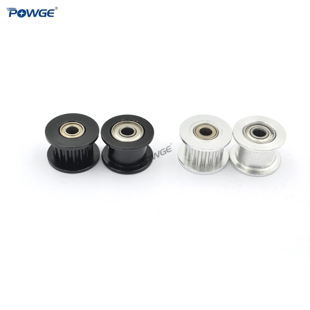 POWGE 2GT 16 dents synchrone poulie tendeur alésage 3mm avec roulement pour largeur 6MM GT2 courroie de distribution roue Passive 16 T 16 dents 5