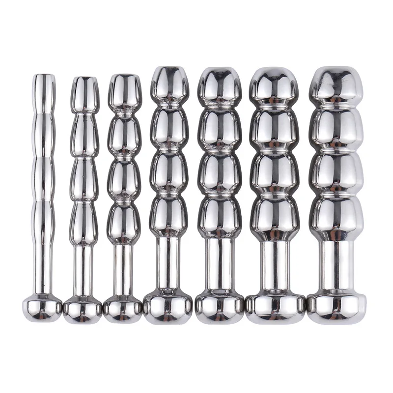 7 Sizes Male Urethral Dilator Metal Urethral Catheter Horse Eye Stimulation Penis Plug Sounding Masturbator Sex Toys for Men