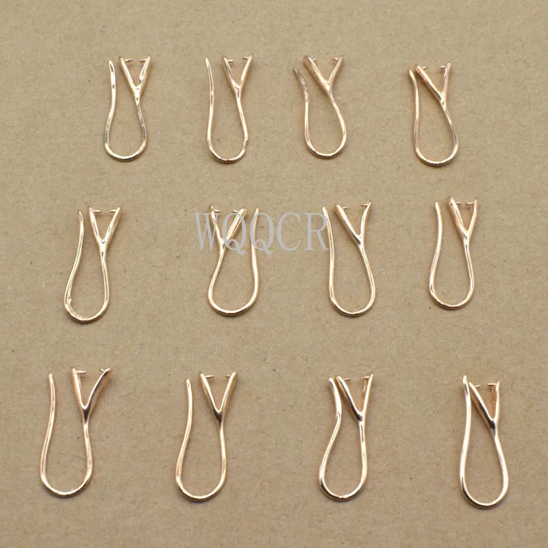 4 color selection Wholesale 10PCS Lot 925 silver/Rose gold/18 K Jewelry DIY Findings Pinch Bail Hook Earring Earwires For Beads