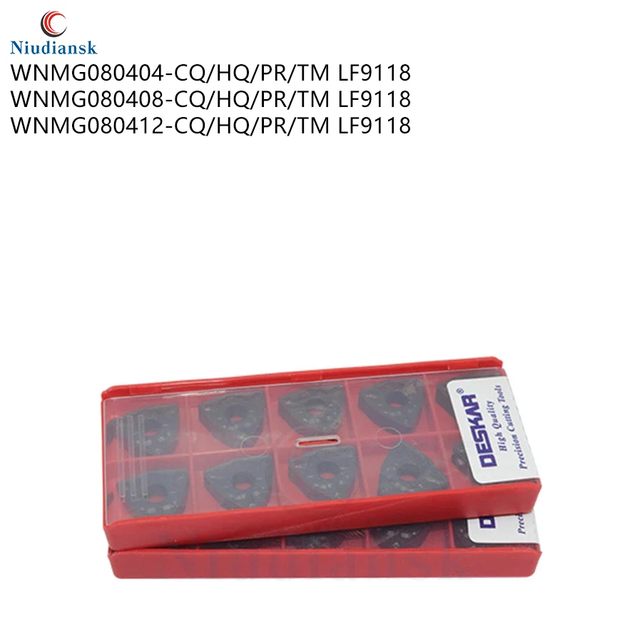 WNMG080404 WNMG080408 WNMG080412-TM CQ HQ PR LF9118 insertos de carburo herramientas de torno CNC herramientas de torneado externo, para procesamiento de acero