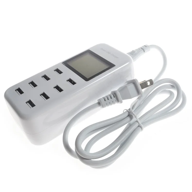 Portable 8 Ports 5V 1.5A-3.5A LED Display USB Charger Hub Charging Station Desktop Adapter For Phone Tablet EU US UK AU Plug