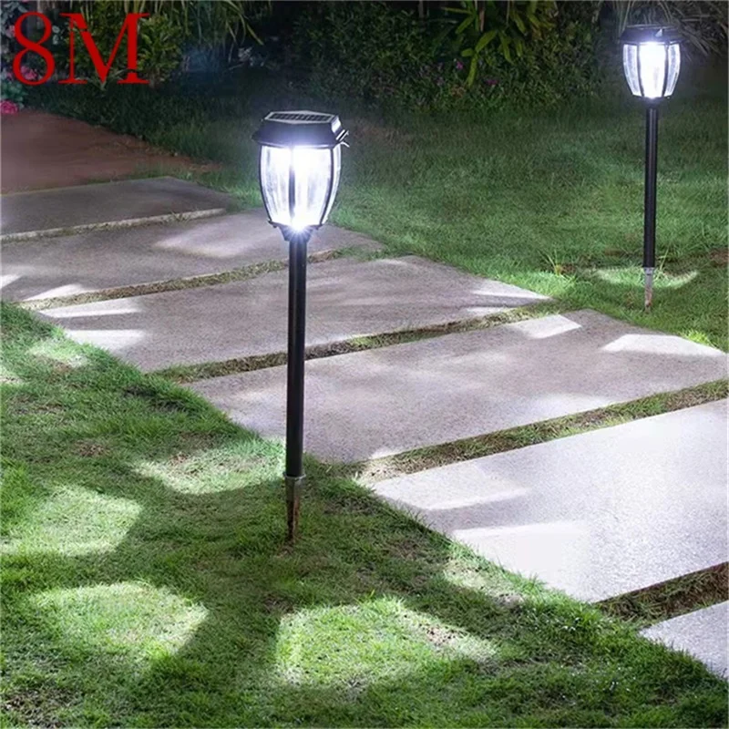 

8M Outdoor Contemporary Lawn Lamp Black Lighting Waterproof IP65 Home for Villa Garden Decoration