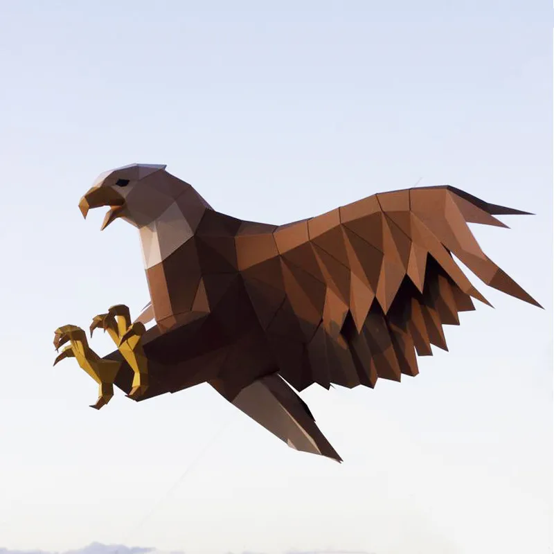 Huge 110cm 3D Eagle Animal Paper Model Toy Home Decor Puzzles DIY Paper Bird Craft Model Party Props Gift Handmade Creative Toys