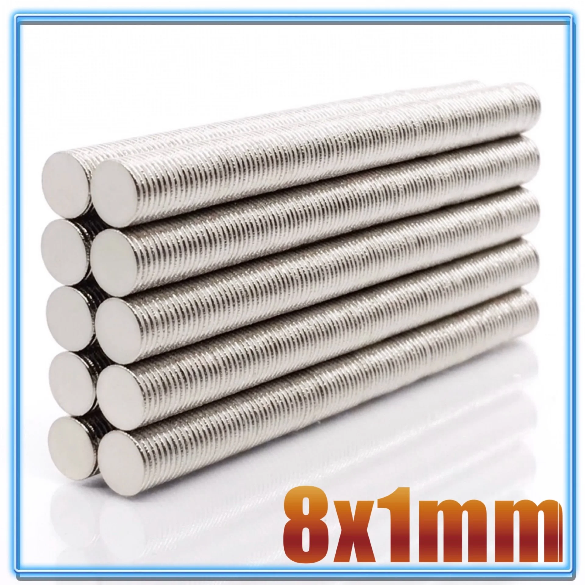 100Pcs N35 Round Magnet 8x1 8x1.5 8x2 8x3 8x4 8x5 8x6 8x10 mm Neodymium Magnet Permanent NdFeB Super Strong Powerful Magnets