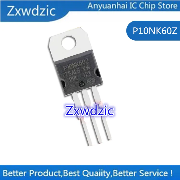 10pcs 100% New Imported Original  P10NK60Z  STP10NK60Z  TO-220 MOS Field Effect Transistor Transistor 600V 10A