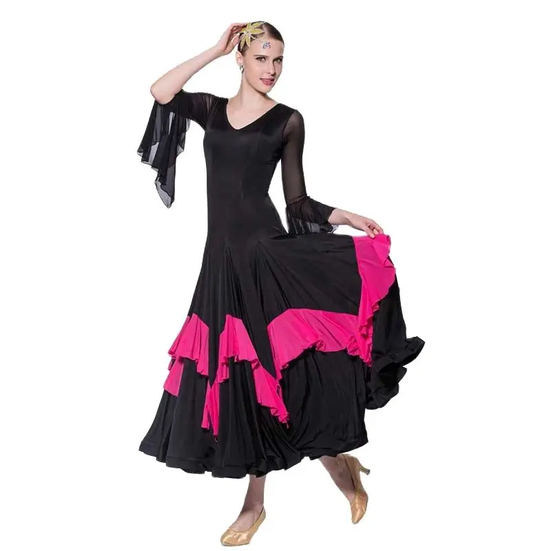 Robe de danse moderne Standard National, robe professionnelle, personnalisée, pour salle de bal, M-102