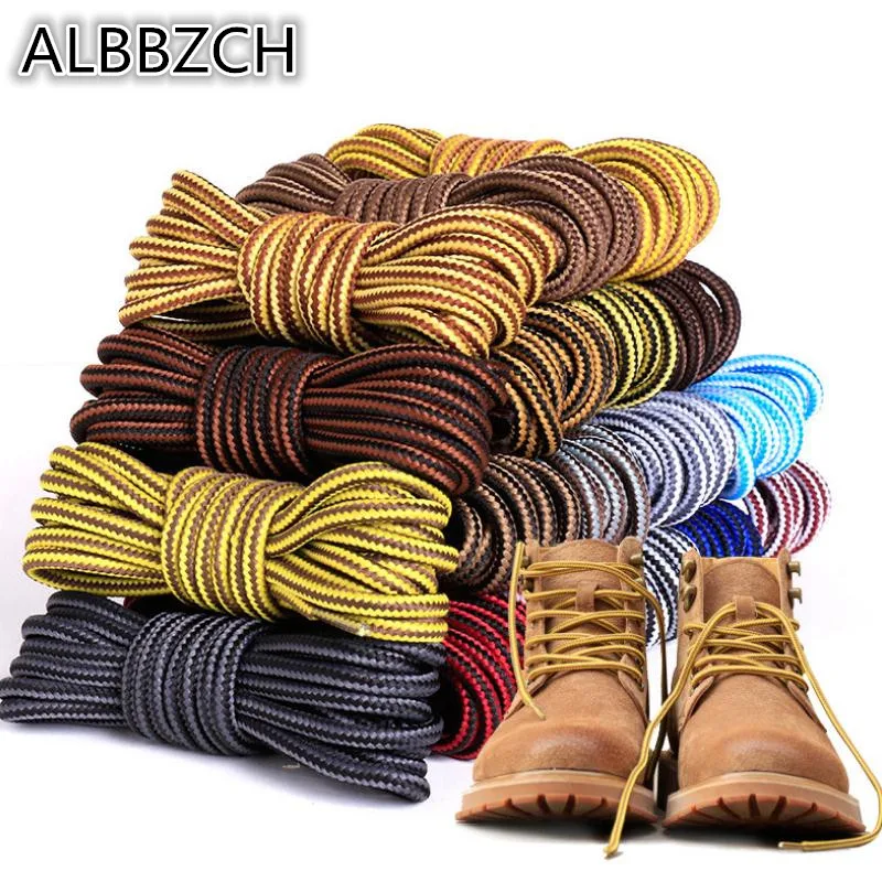

Striped Double Color Shoelace Round Shoelaces Outdoor Sneakers Shoelaces Leisure Leather Shoe Laces Boots Shoelaces Rope strings