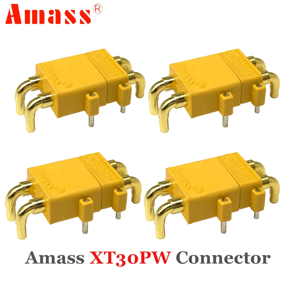 5pair/lot Amass XT30PW Male&Female Connector PCB Board 2mm Banana Golden Head For RC Airplane Truck Car Toys DIY Accessories