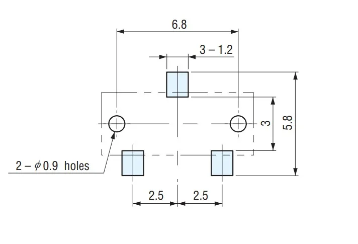 CL-SB-12B-12T Jepang SMD 2-Speed 3-Pin Sisi Toggle Switch Side Slide Switch Emas Kaki