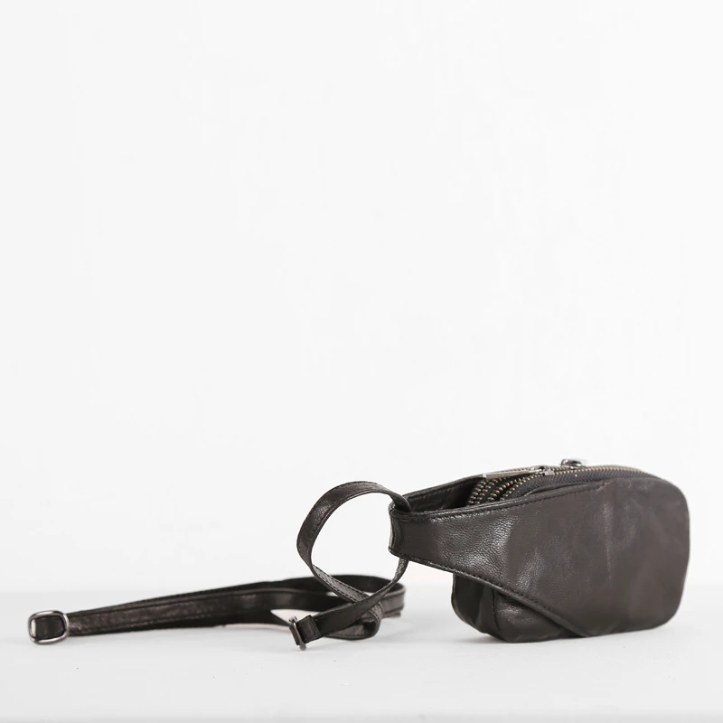 Mini Satchels First Layer Cow Leather High Quality Small Hang Neck Storage Pack Coin Purses Key Bag Card Pouch Unisex