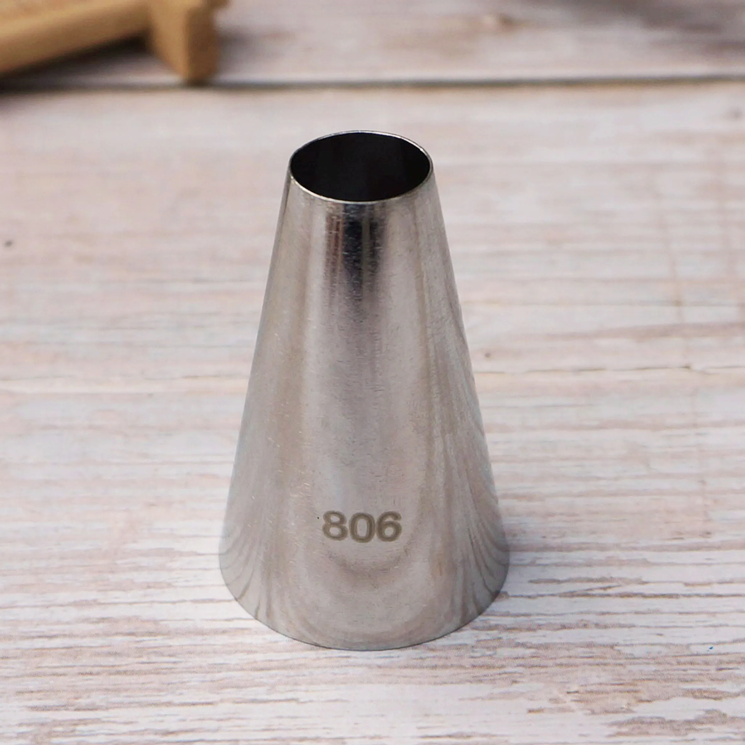 #805 806 Round Piping Nozzles Pastry Tips Cake Cream Decorating Baking Tool Stainless Steel Cupcake Cookie Icing Macaroon