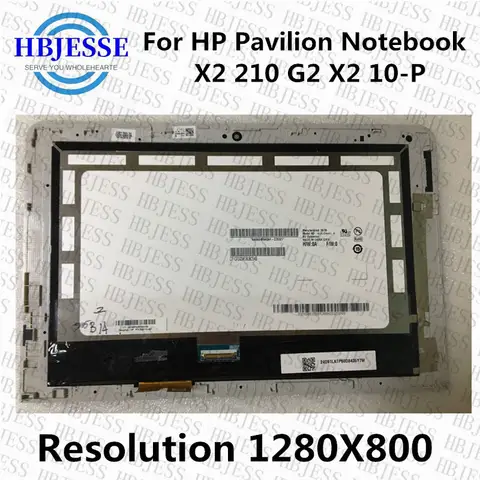 HP 파빌리온 노트북 x2 210 G2 X2 10-P LCD 스크린 TV101WXM-NP1, B101EAN01.8, 터치 스크린 어셈블리 포함, 1280*800