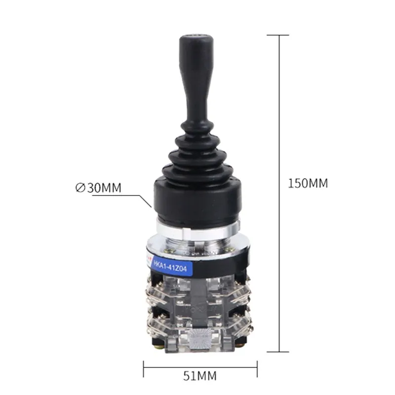 2/4 Directions Momentary/Self-locking Monolever Joystick Switch Transparent Black HKA1-41Z02/41Z04/41Y02/41Y04