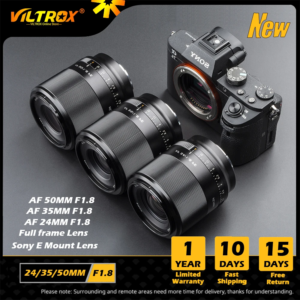 

VILTROX 85mm 50mm 35mm 24mm F1.8 II for STM E Full Frame Auto focus Portrait Lens Sony E mount Sony Lens A6000 A6400 Camera Lens