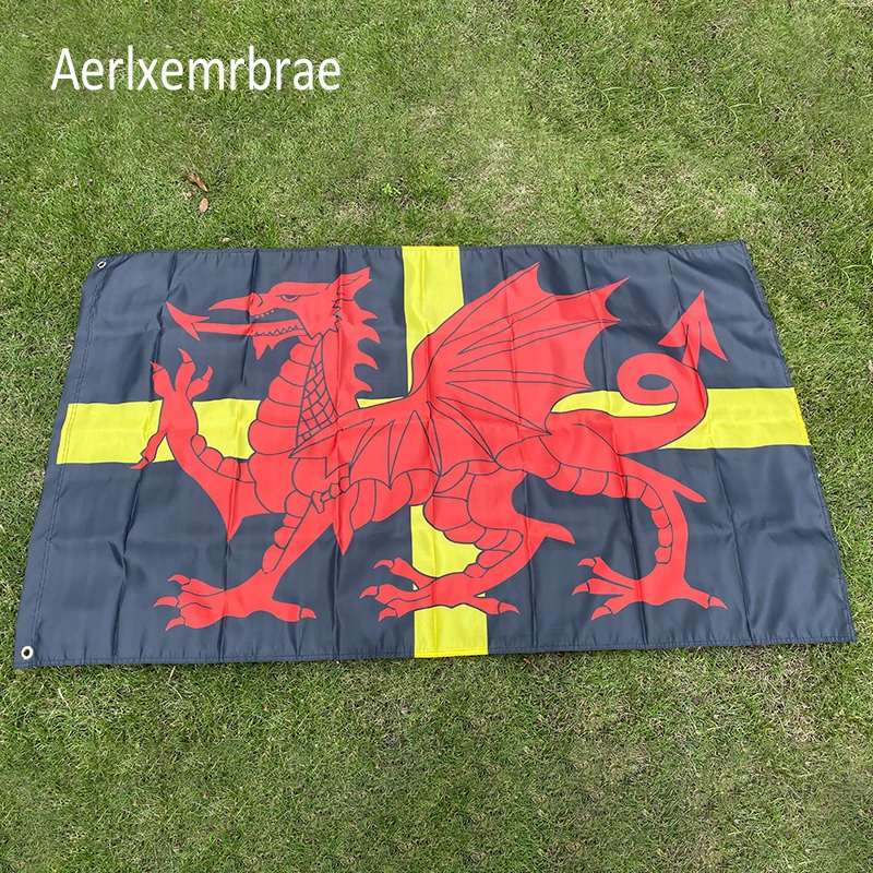 aerxemrbrae flag150x90cm   Saint David's Day 90x150cm Wales Flag Welsh red United Kingdom union flag