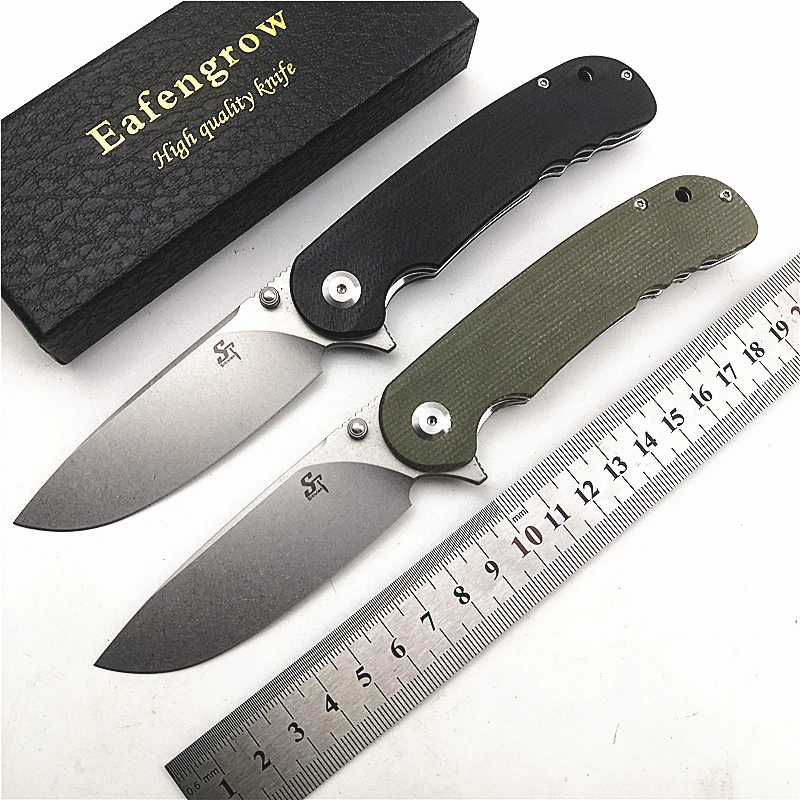 

Sitivien ST106 Real D2 Ball Bearing Flipper Micarta Handle Camping Hunting Kitchen Survival Outdoor EDC Utility Folding Knife