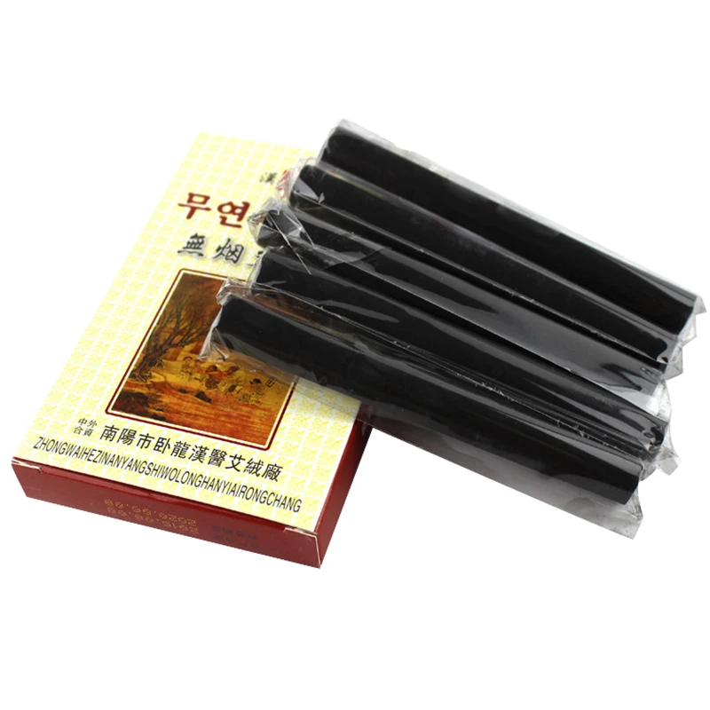 Smokeless Moxa Roll Pure Moxa Stick Rolls Mugwort Artemisia Traditional Chinese Medical Detox Moxibustion Acupuncture Massage