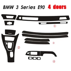 Car Accessories5D Carbon Fiber Molding Sticker  For BMW 3 Serie e90 2005-2012 4Door Interior Central Control Panel Decoratendle