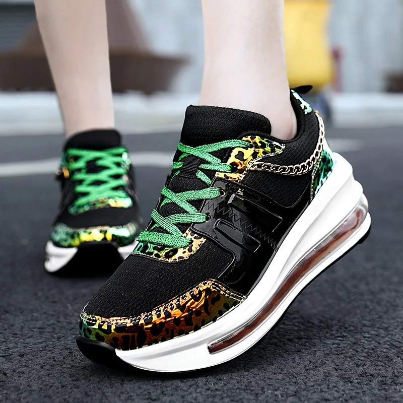 Leopard Casual Shoes Woman Fashion Mixed Colors Platform Sneakers Trainers Women Flat Shoes Zapatos De Mujer Womens Sneaker