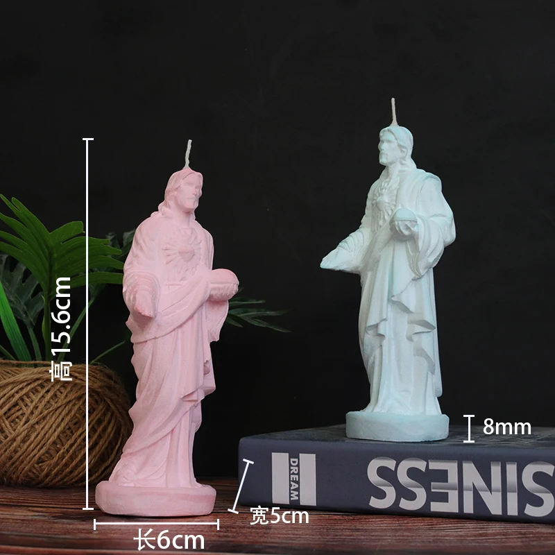 Silicone mold for Jesus candle, aromatherapy plaster and cement decoration, hotel and hotel table decoration, silicone mold